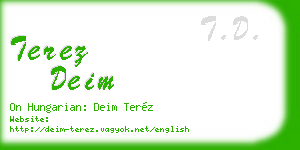terez deim business card
